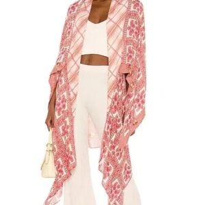 FREE PEOPLE American Pie Patchwork Kimono One Size